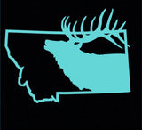 Montana Elk Decal ~ 7x5 inch