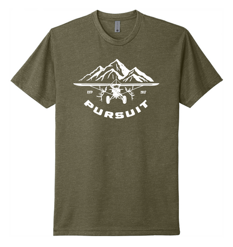Airplane/Elk T-Shirt Military Green