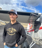 Airplane/Elk Hoodie Black
