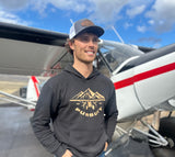 Airplane/Elk Hoodie Black