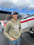 Airplane/Elk Hoodie Military Green