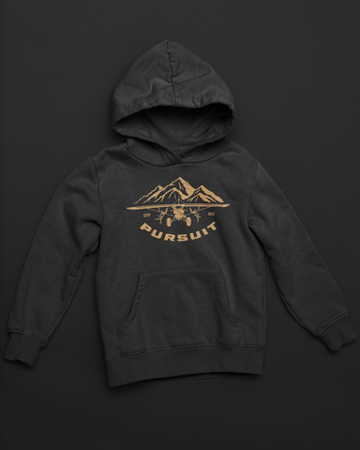 Airplane/Elk Hoodie Black