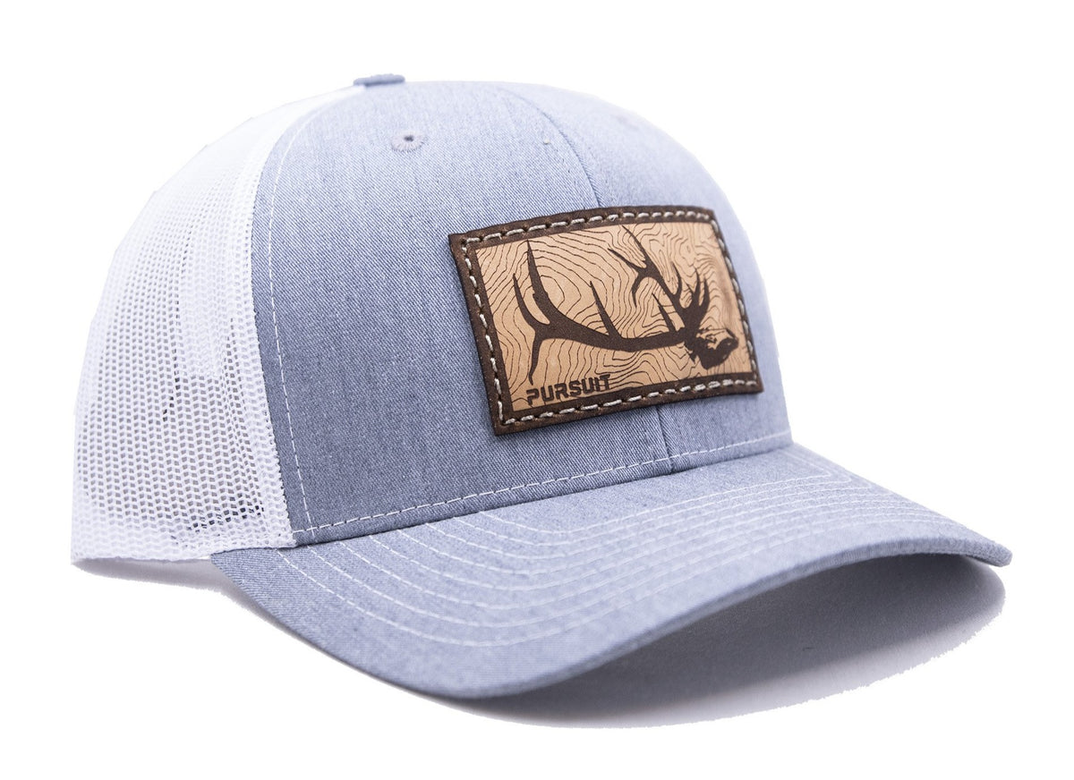 Elk Skull Leather Patch Hat