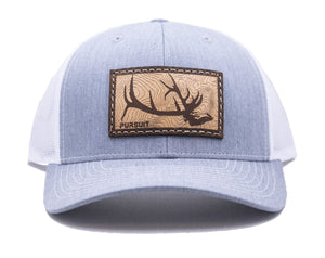 Elk Skull Leather Patch Hat