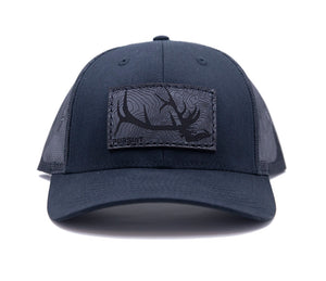 Elk Skull Leather Patch Hat