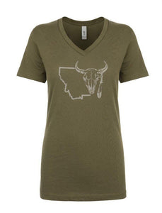 Womens MT Bison V-Neck